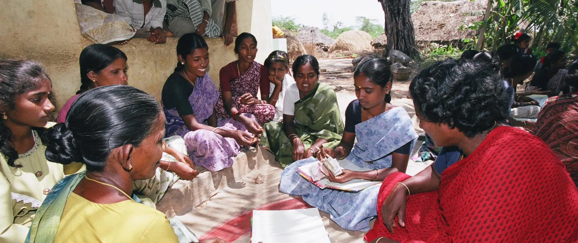 Rural cooperative supported by the ILO gathering women from the village of Kesavarayanpettai