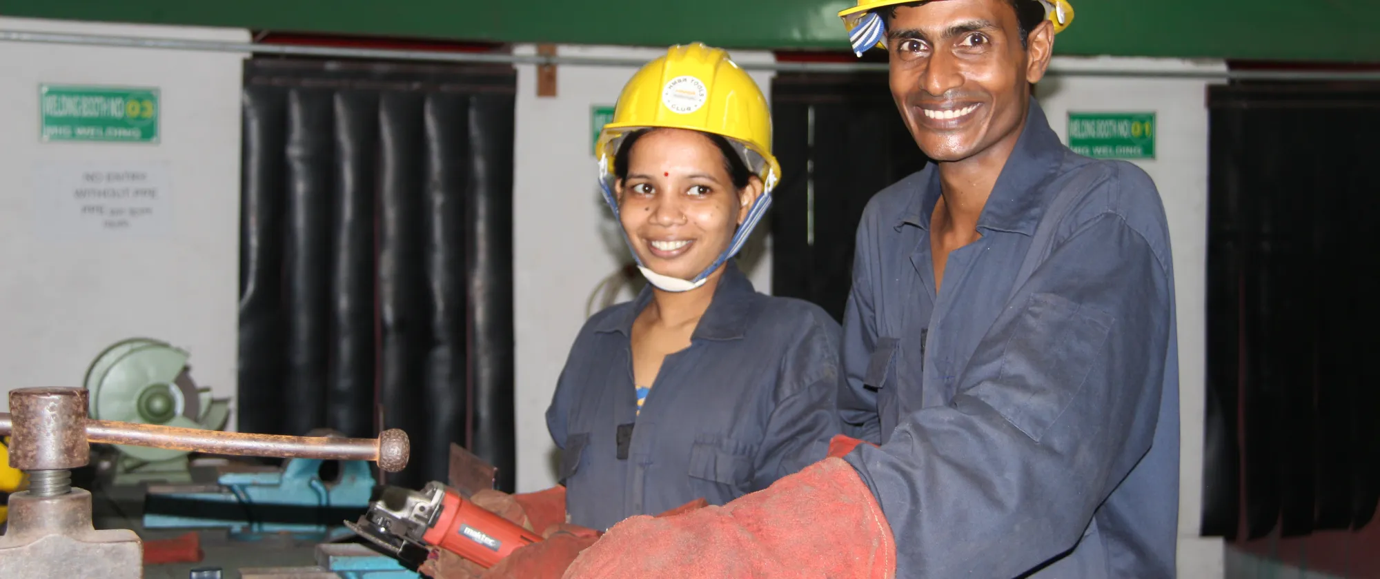 Nupur and Biplab, successful welders graduated from Barisal Technical School and College as part of the EU-funded TVET Reform Project.jpg