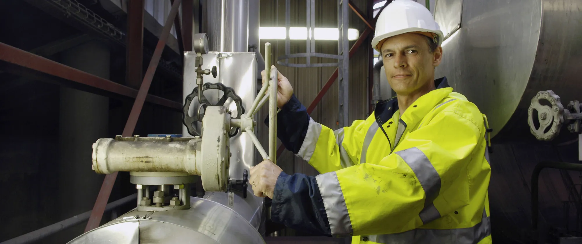 A worker in protective gear at a waste processing centre in Seynod, France.