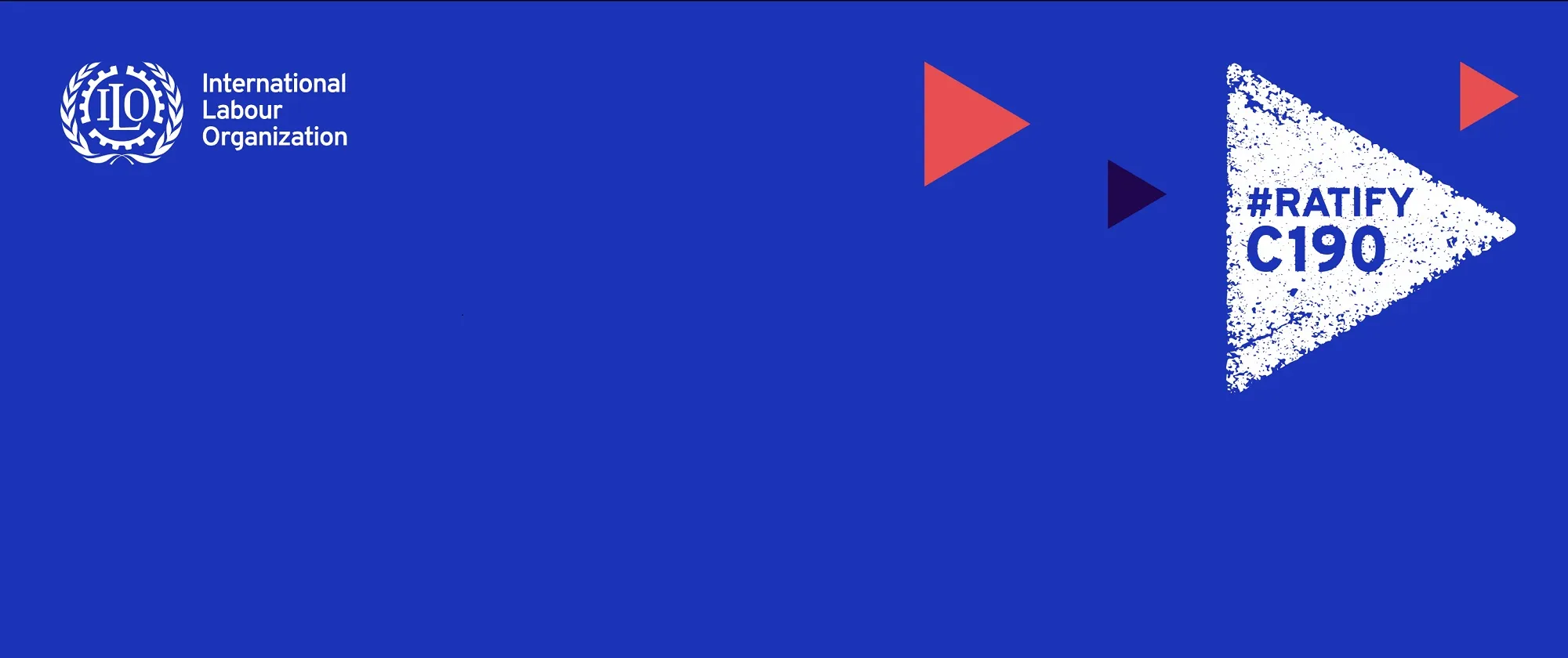Desktop Hintergrund zur Konvention 190 mit dem Logo "Ratify C190", also "Ratifiziert Übereinkommen 190"