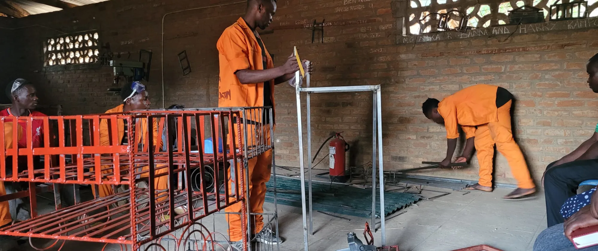 Students learn vocational skills in Malawi