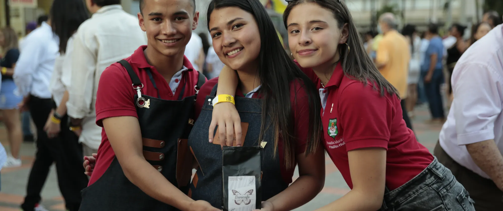 Tres jóvenes del departamento del Huila