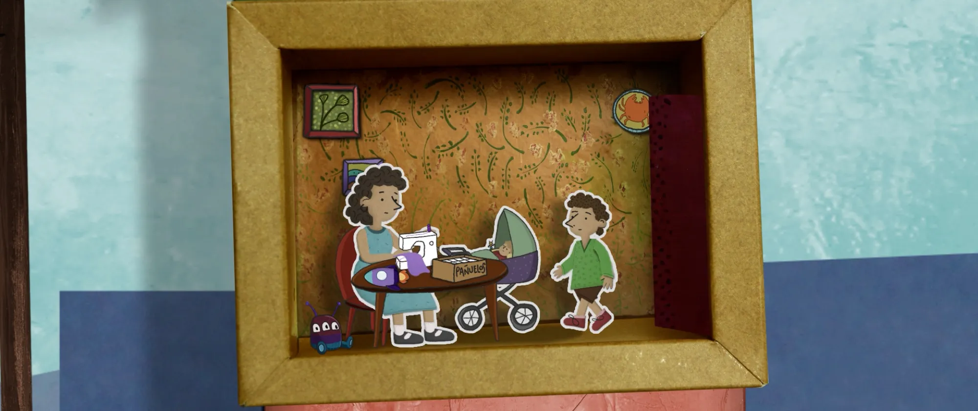 Fotograma del corto "Manos", un video animado sobre trabajo infantil