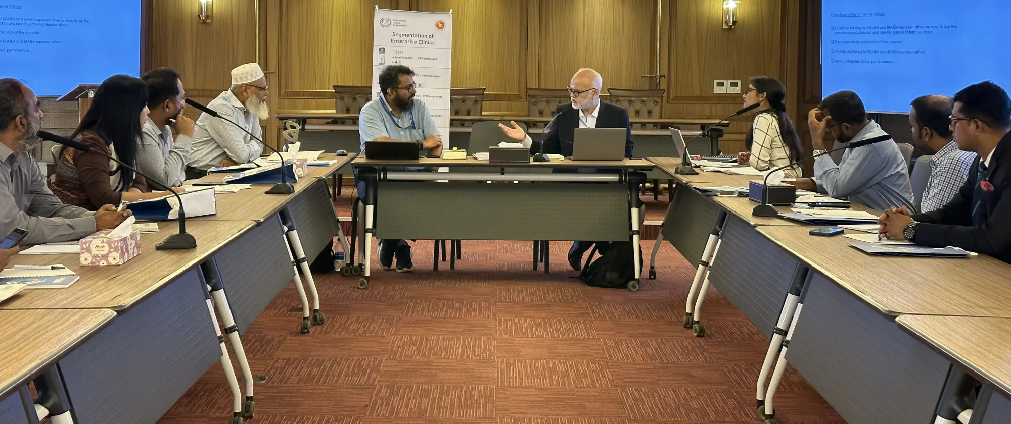 Garment and knitwear employer organizations trained on model enterprise clinics