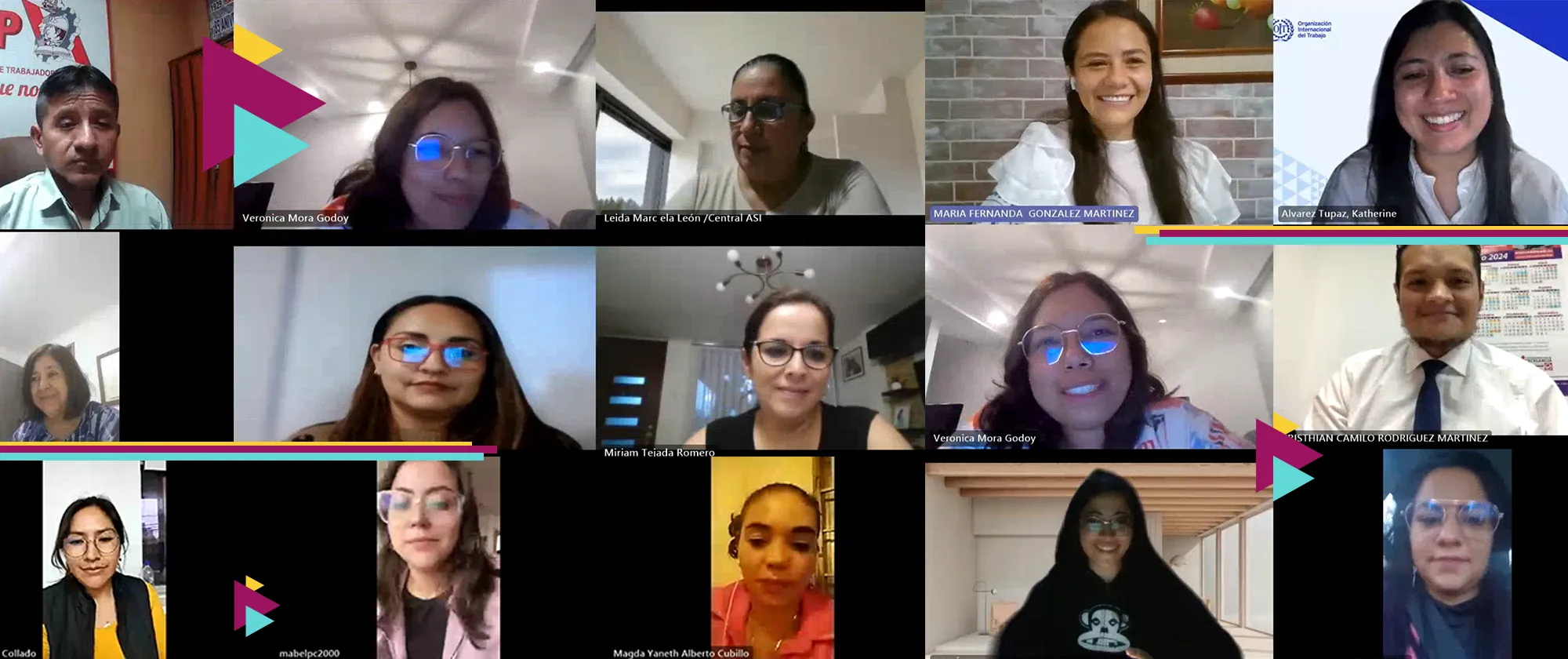 Foto grupal en Teams de los participantes en el diplomado