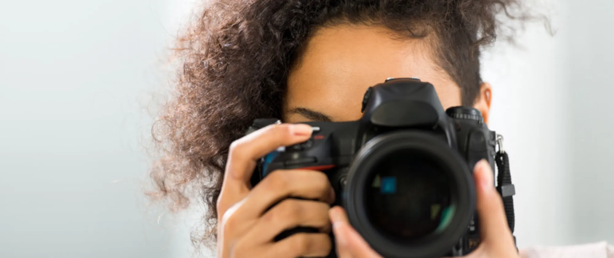 Girl takes a picture