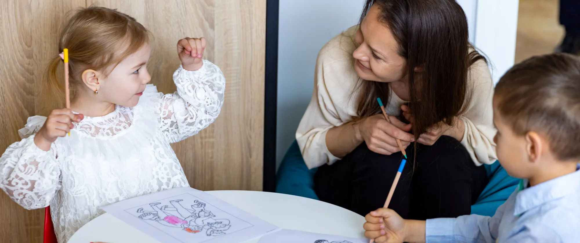 Child-friendly space at the Ministry of Labour and Social Protection, Moldova 2024. 