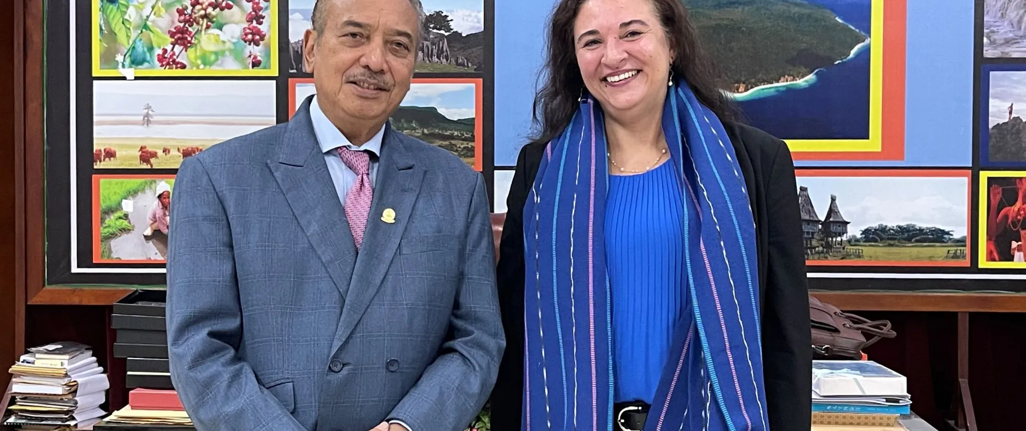 ILO Country Director with Vice-Prime Minister and Minister Coordinator for Economic Affairs and Minister of Tourism and Environment in Dili.