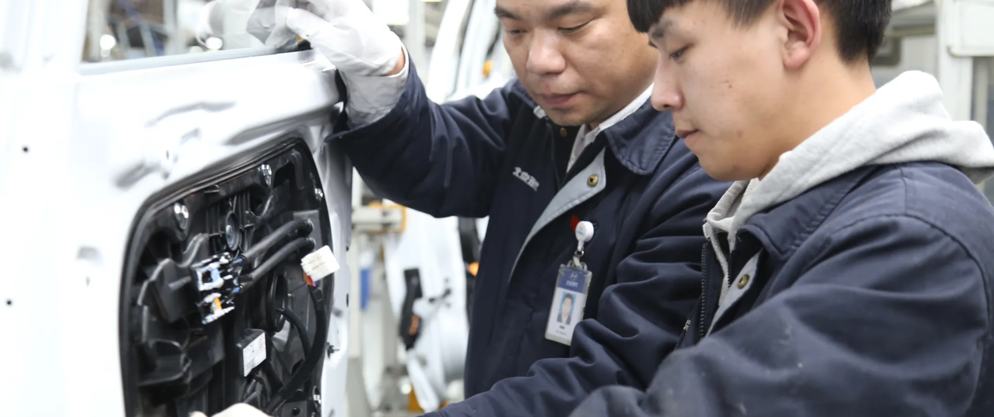 An apprentice trained in the enterprise