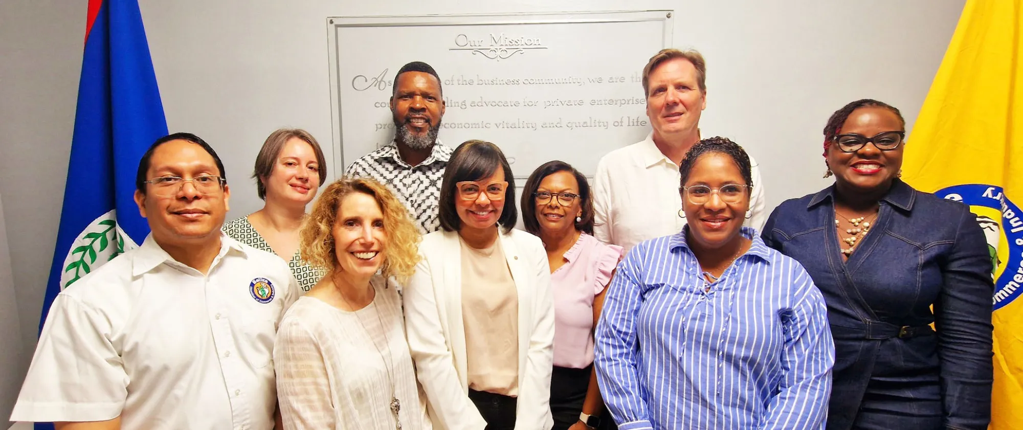 ILO staff with BCCI representatives, Belize 2024