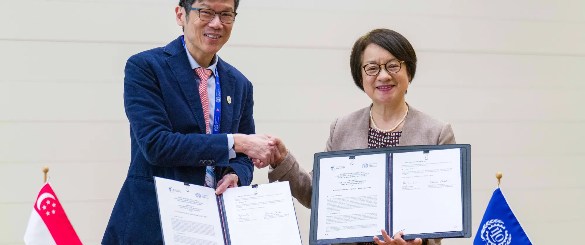 Signature of ILO-Singapore Partnership agreement 
