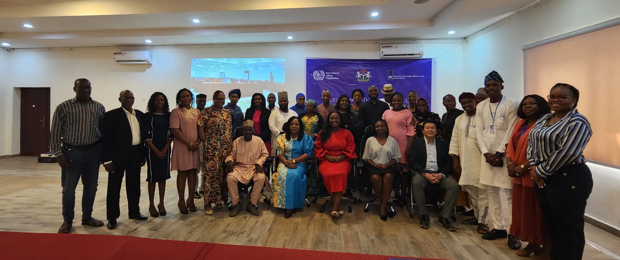 Participants pose for a group photo