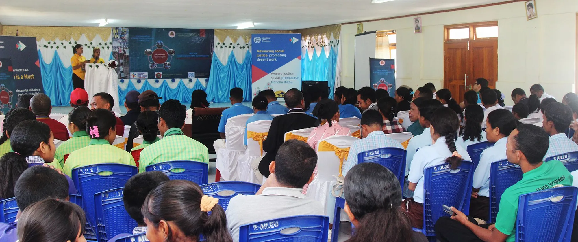 Representatives of students before the participants of WDACL