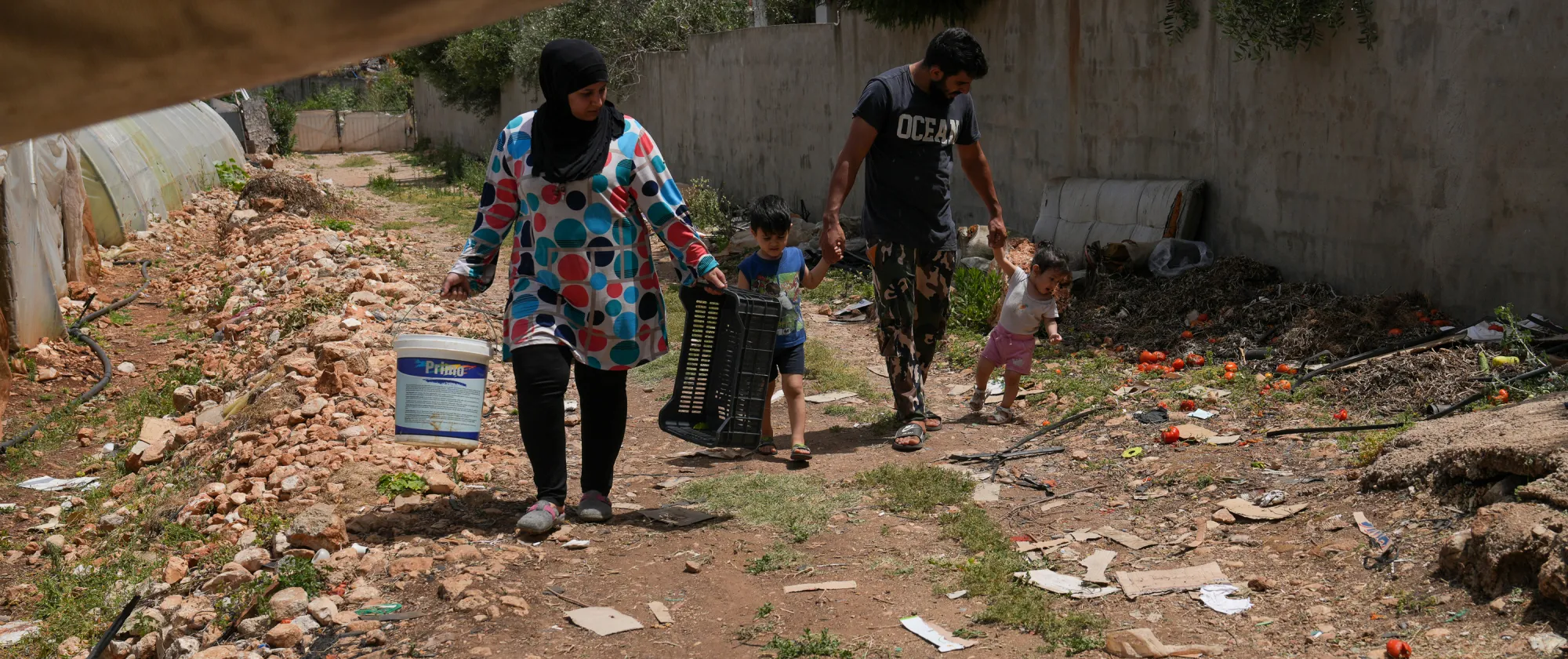 refugee family
