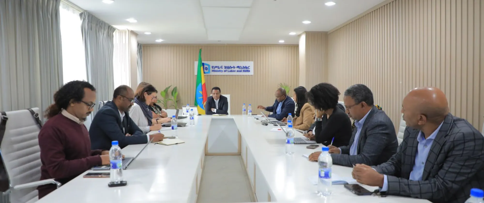 UK AID delegates with stakeholders in Ethiopia