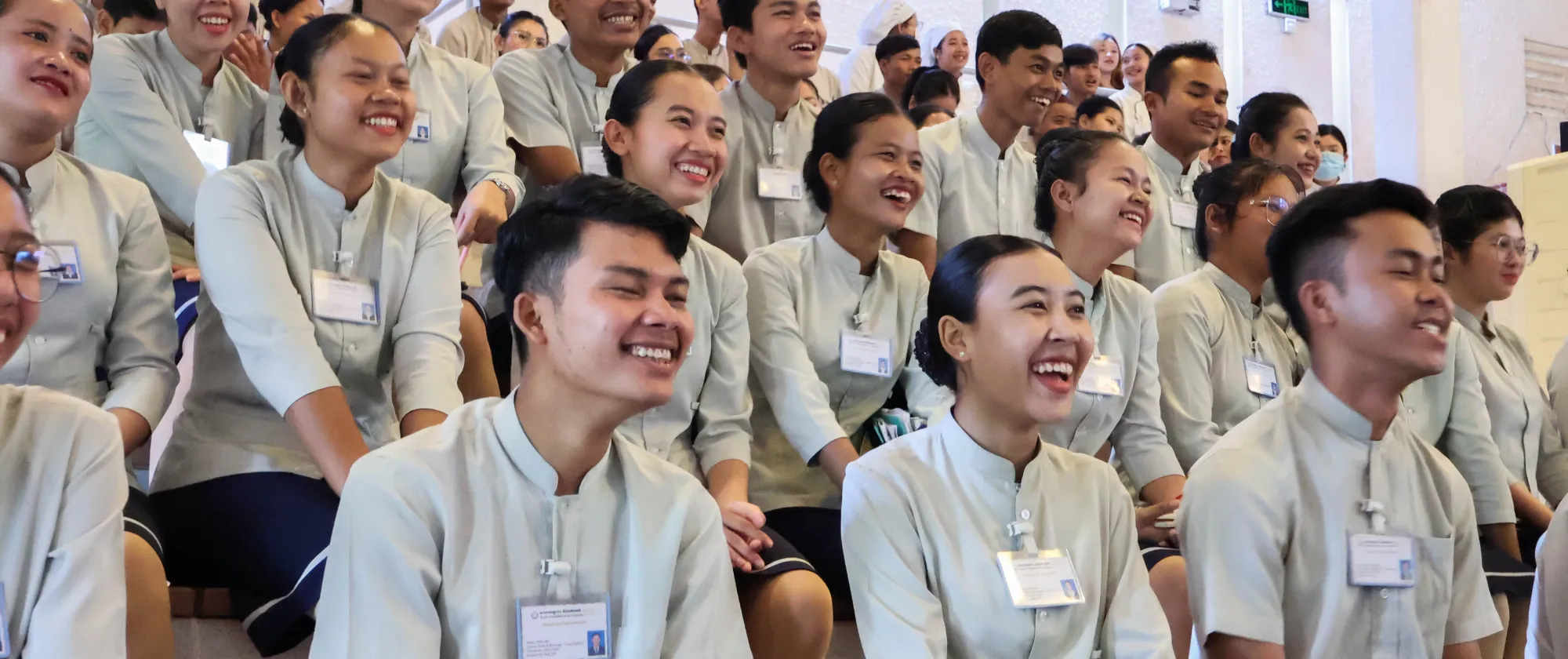The young Cambodian workforce.