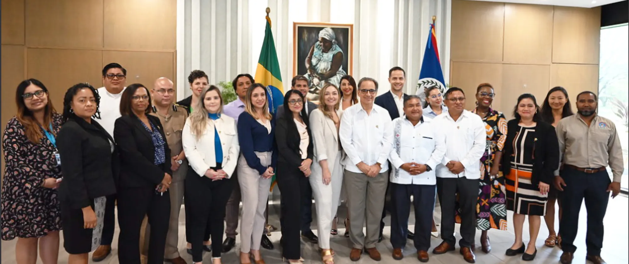Participants at the Brazil-Belize child labour meeting, June 2024