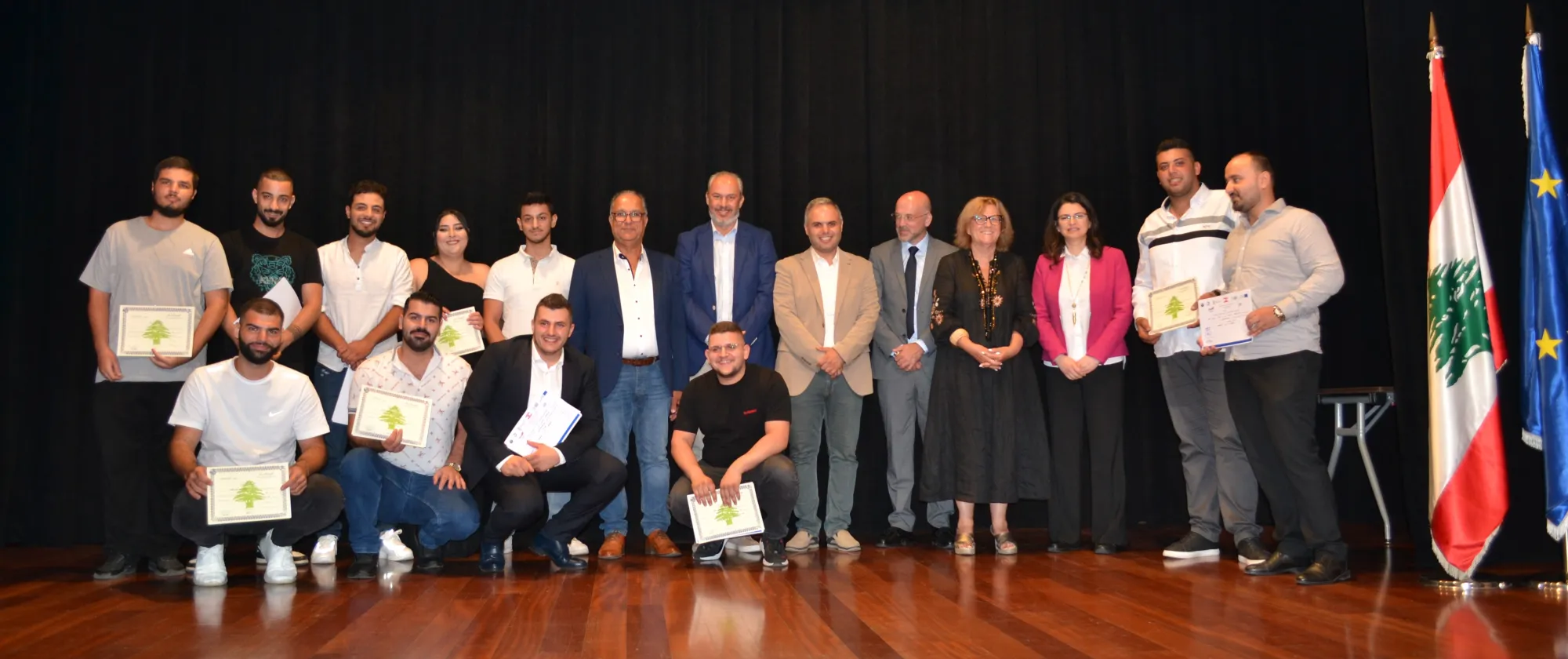 a group picture of trainees during their graduation