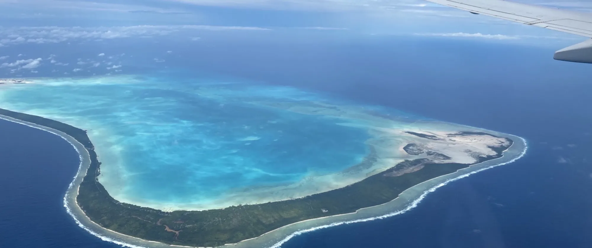 Aerial view of Kiribati