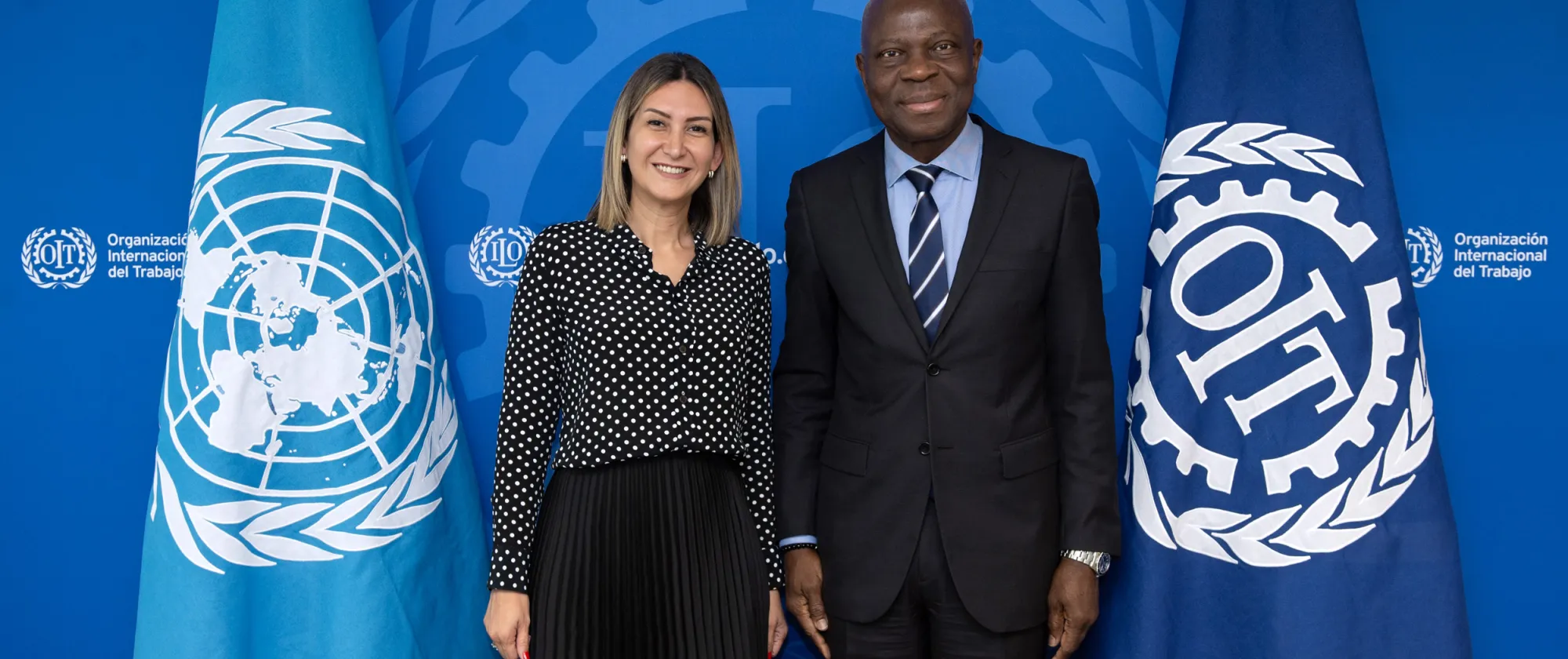 Ministra Recalde y Director OIT