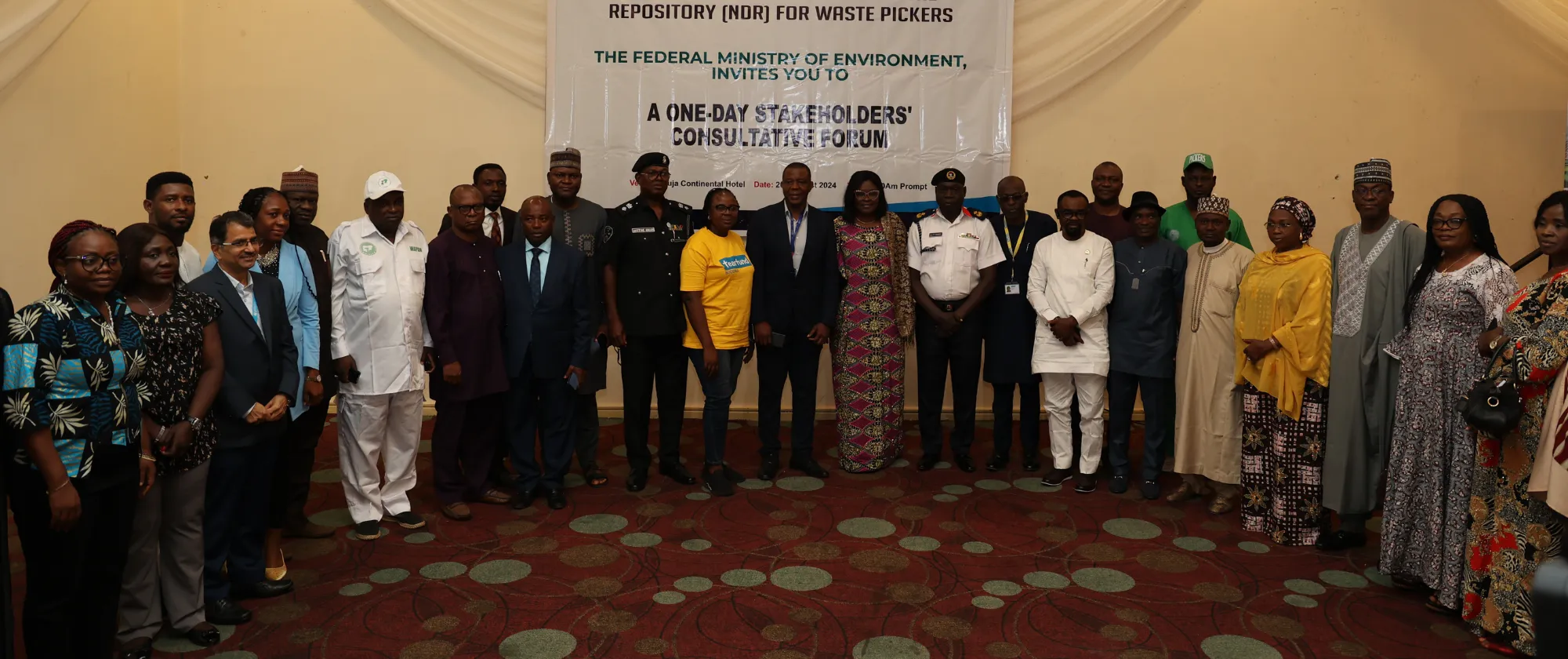 Stakeholders of the National Digital Repository For Waste Pickers in a group photo at the 