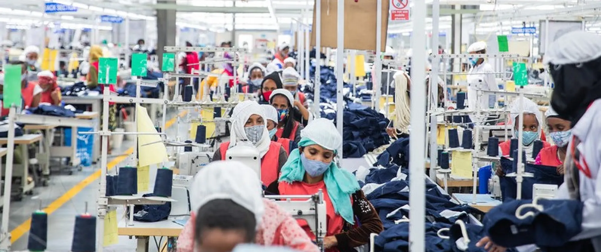 Production line in Hawassa Indutrial Park 
