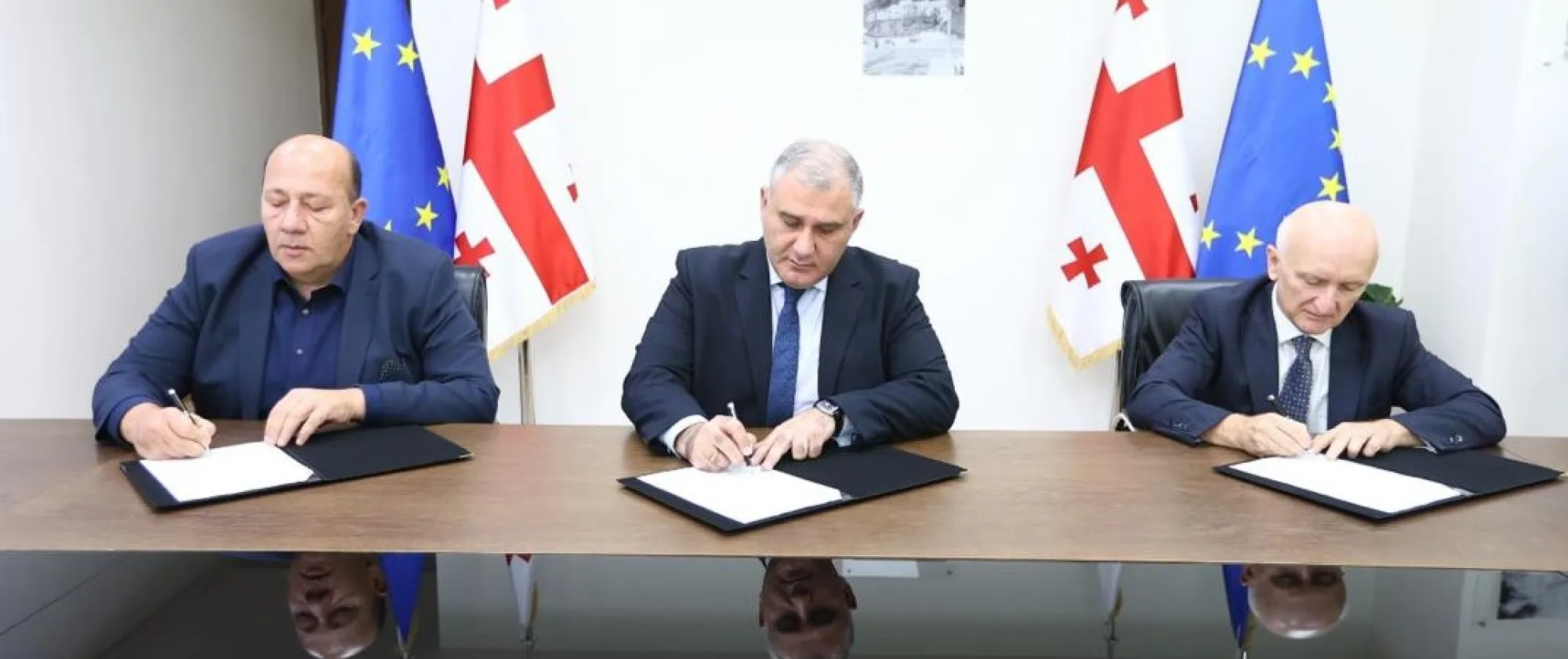 Georgian tripartite constituents signing the first Decent Work Country Programme with the ILO in August, 2024