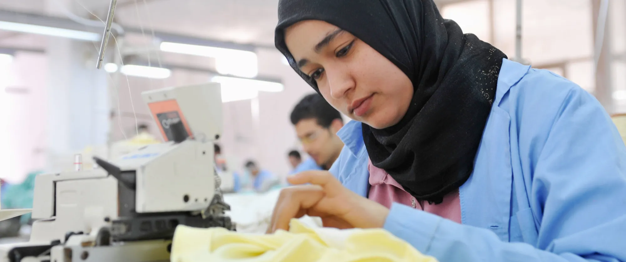 Portrait of a female worker in textile industry