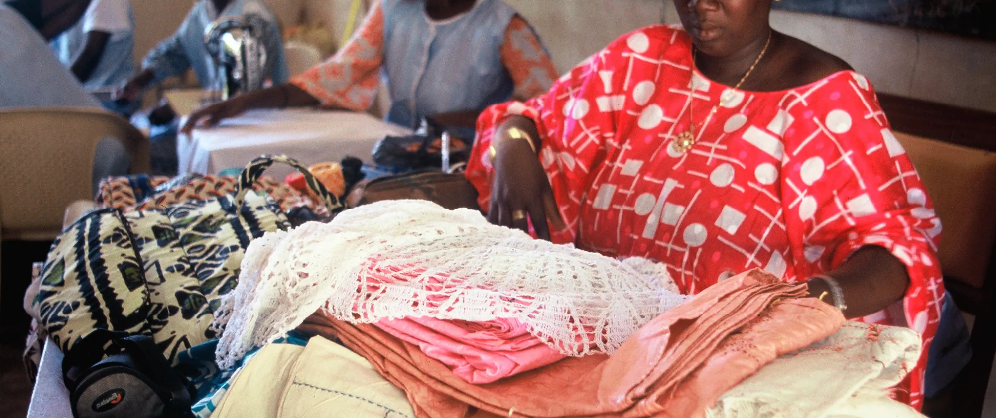 Woman working in clothing company. Africa