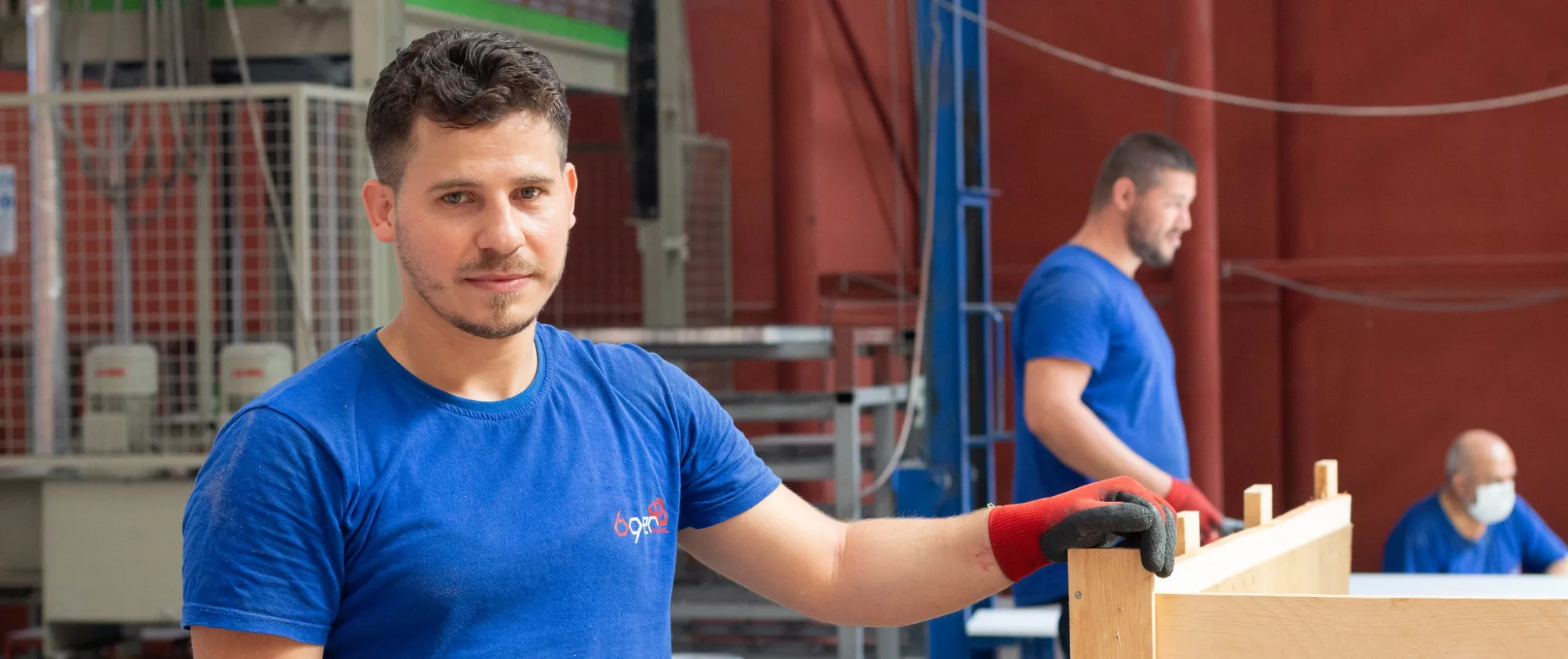 A young Syrian man working in a factory in Konya, Turkey.