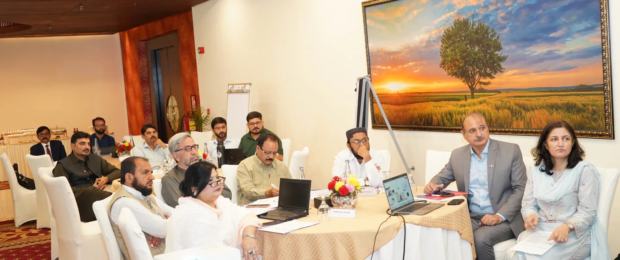 Participants at the launch of the evidence-based training on policymaking in Pakistan.