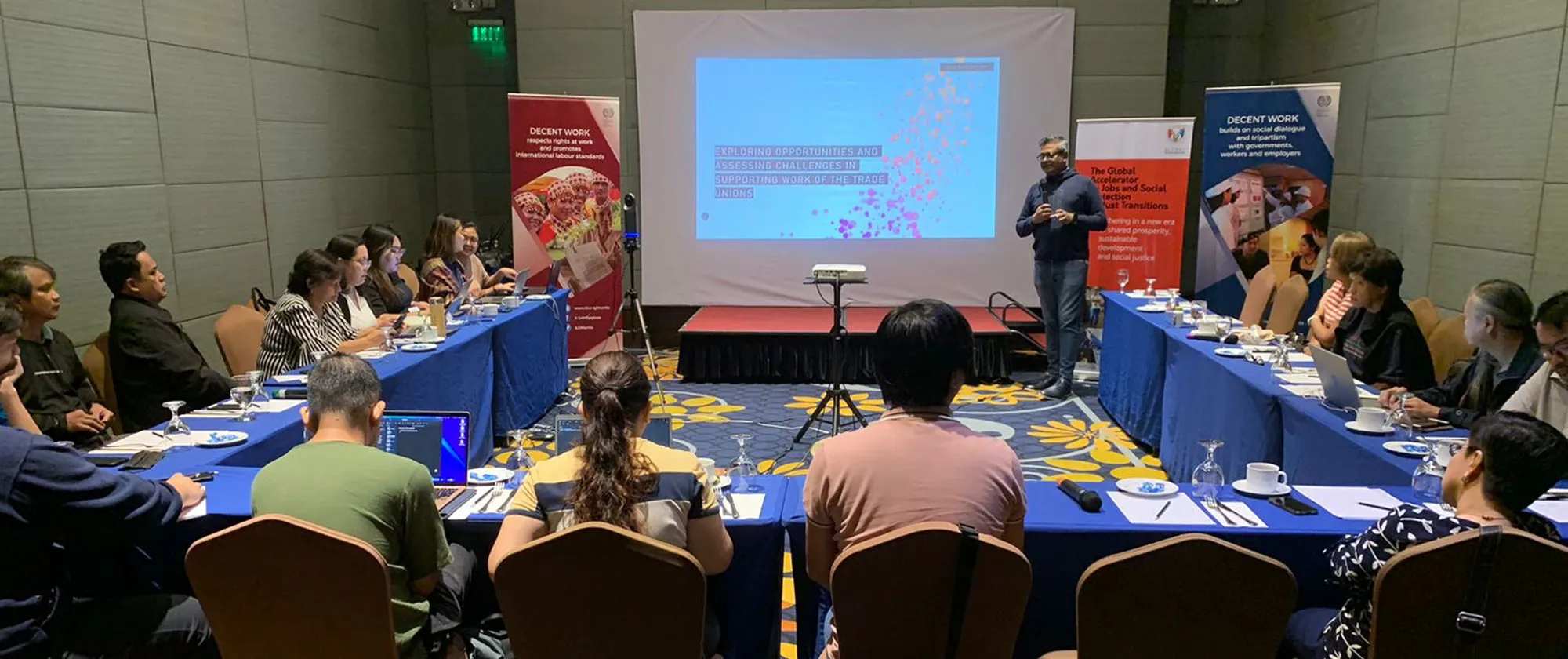 ILO workers specialist presents on living wages.