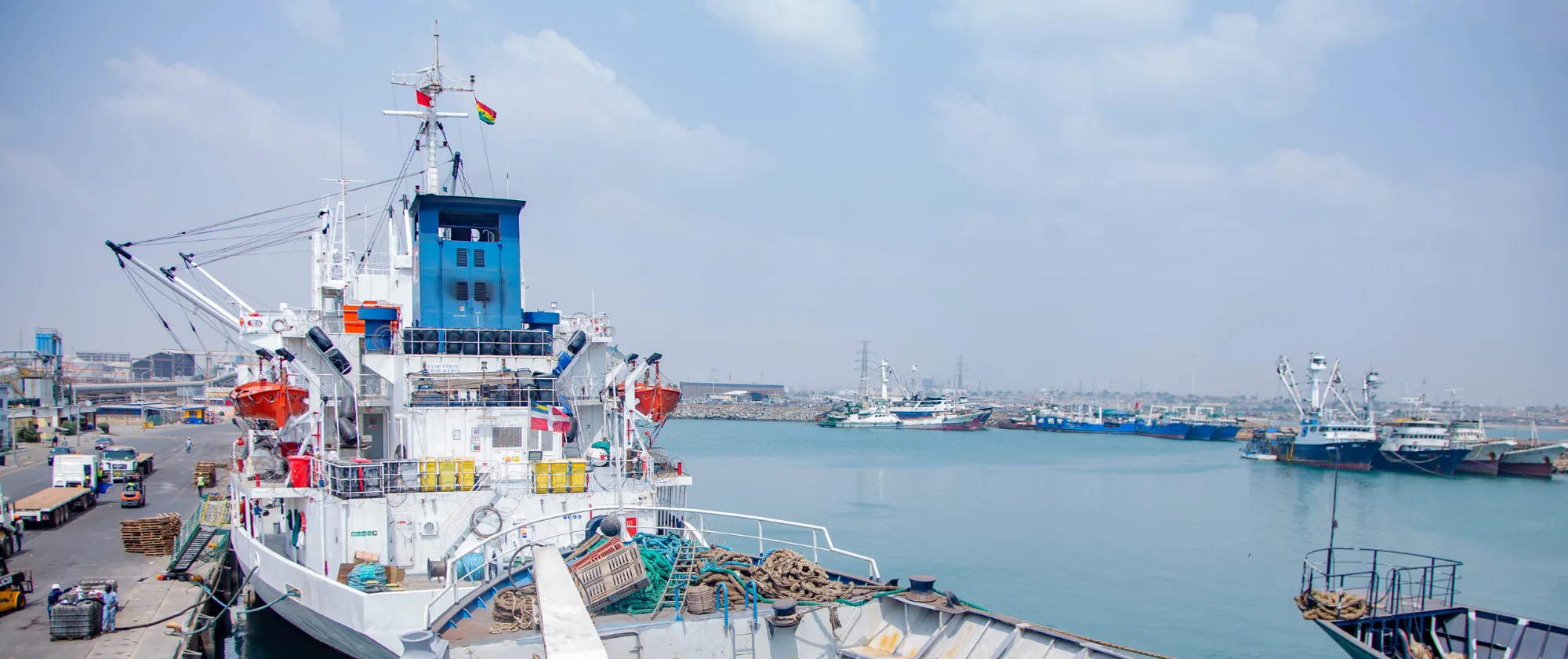 A Ship anchored at Ghana port