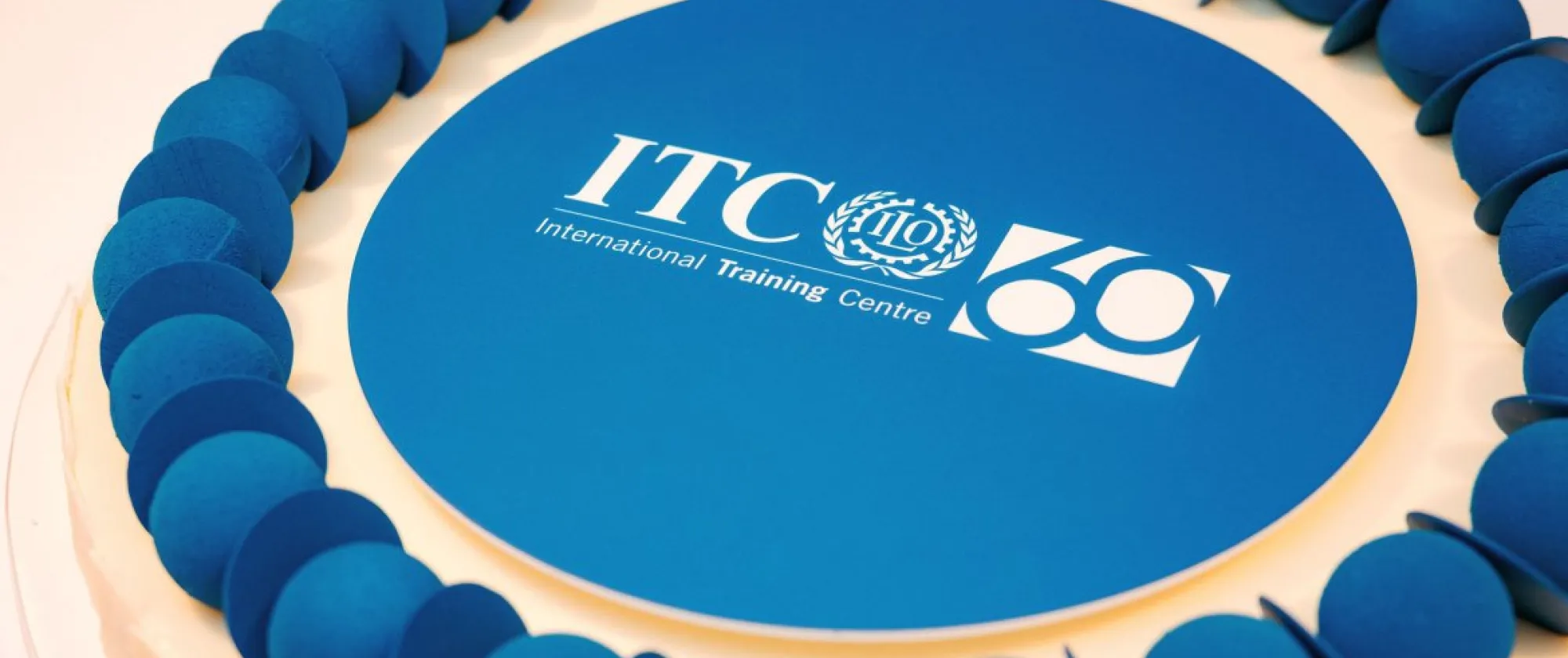 Torta del 60º anniversario del Centro Internazionale di Formazione dell'OIL di Torino