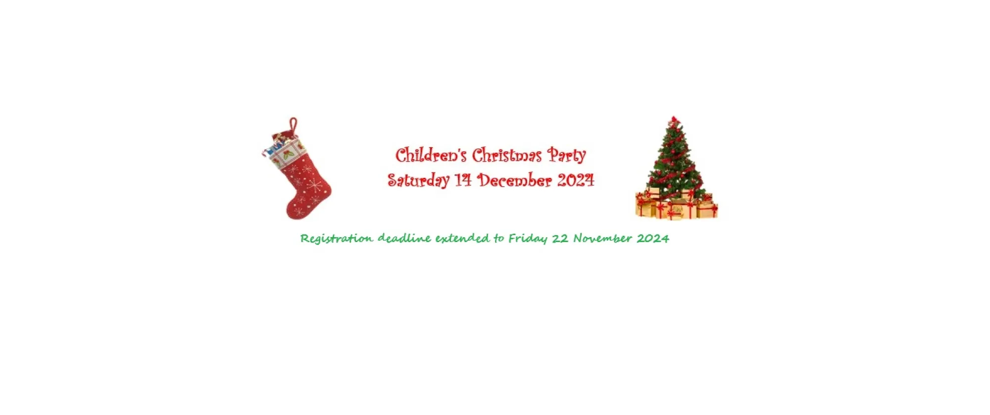 Arbre de Noël - registration deadline