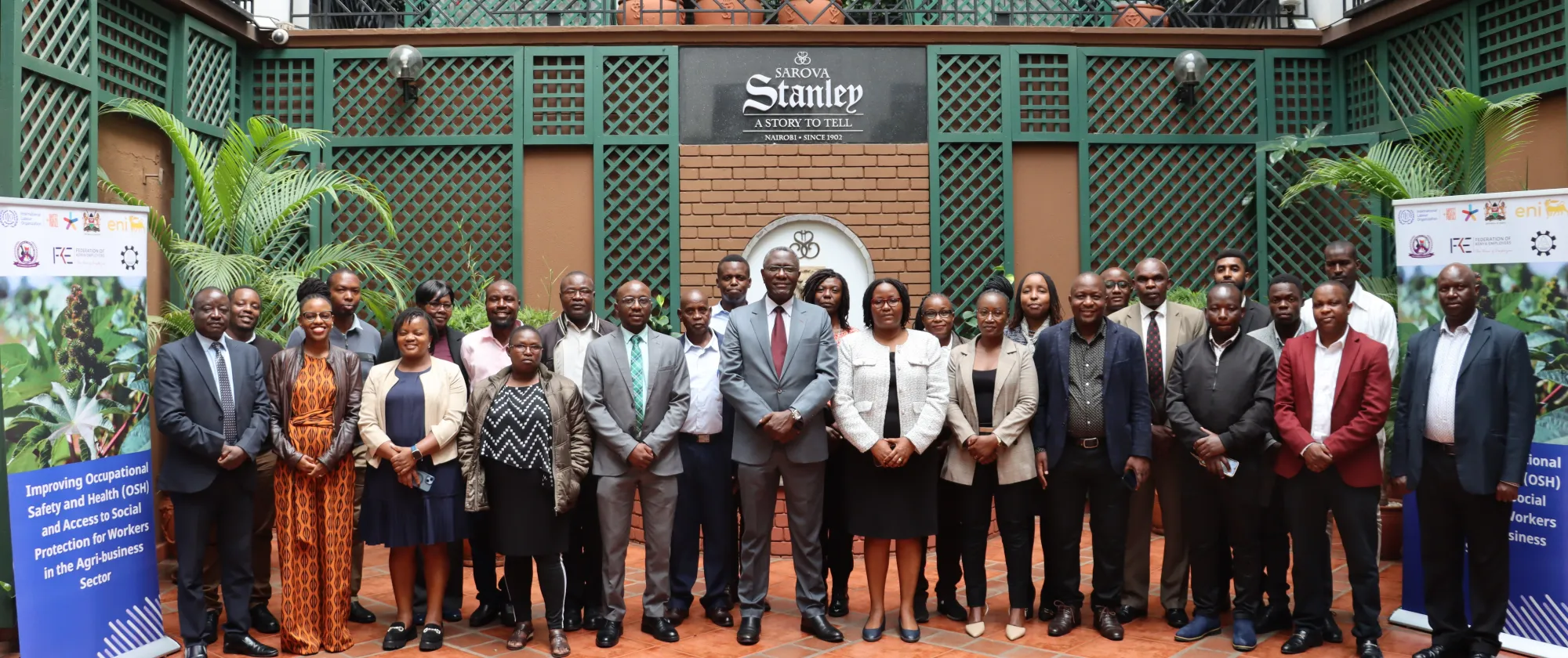 Tripartite stakeholders during the validation Forum to enhance OSH in Agribusiness funded by ENI