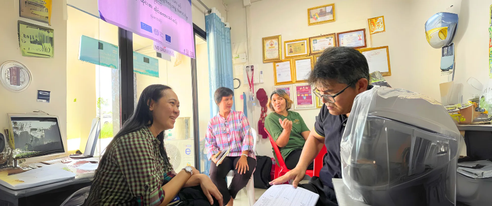 Thai language training for Myanmar migrant workers in Song Khla, Thailand, October 2024