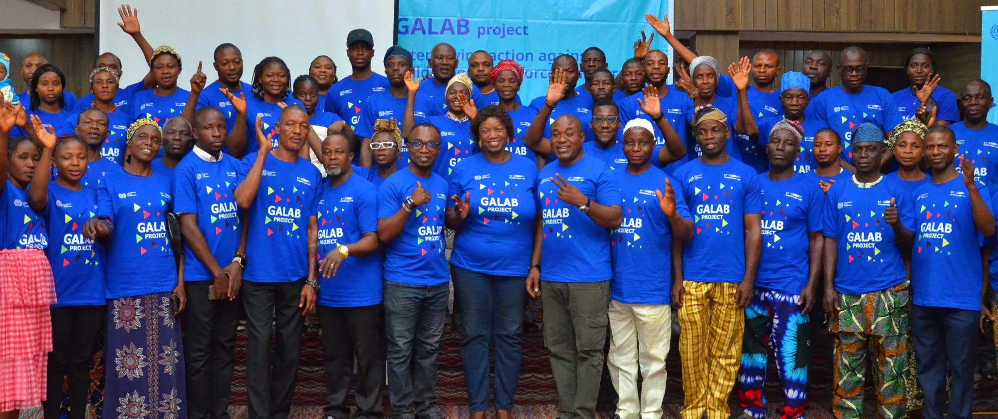 Participants of a Workshop stand together for a photo