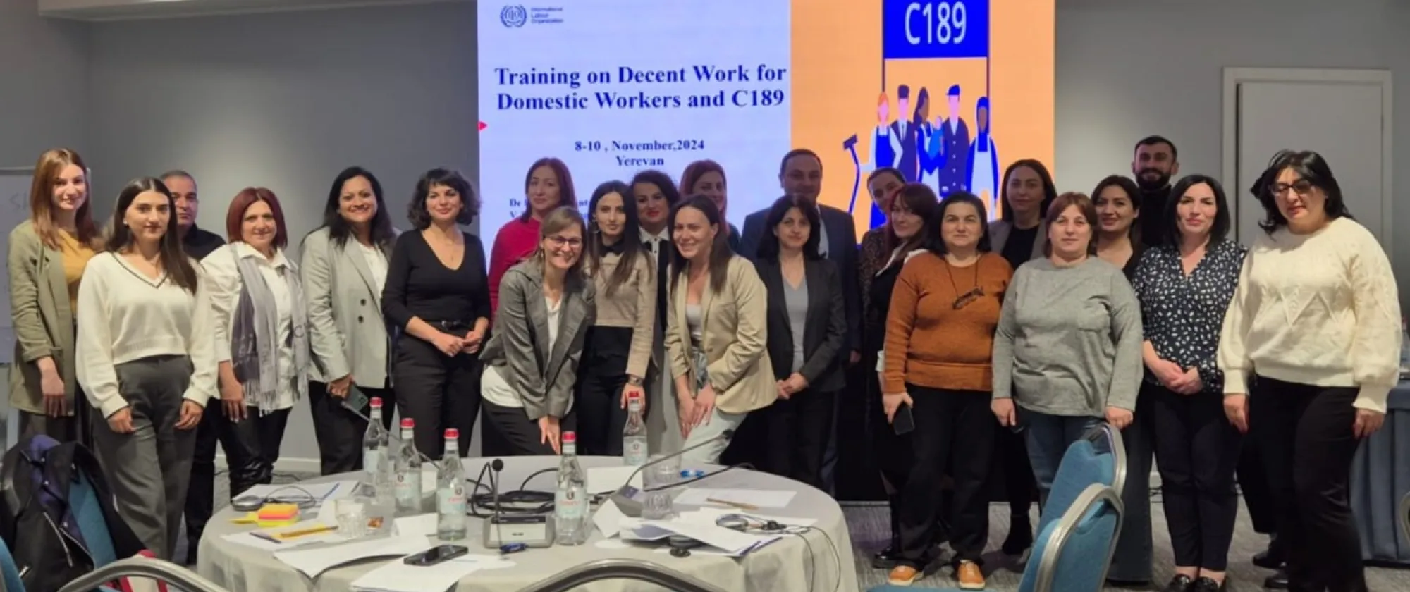 Group photos of the participants of the Training on Decent Work for Domestic Workers and C189, 8-11 November 2024, Yerevan