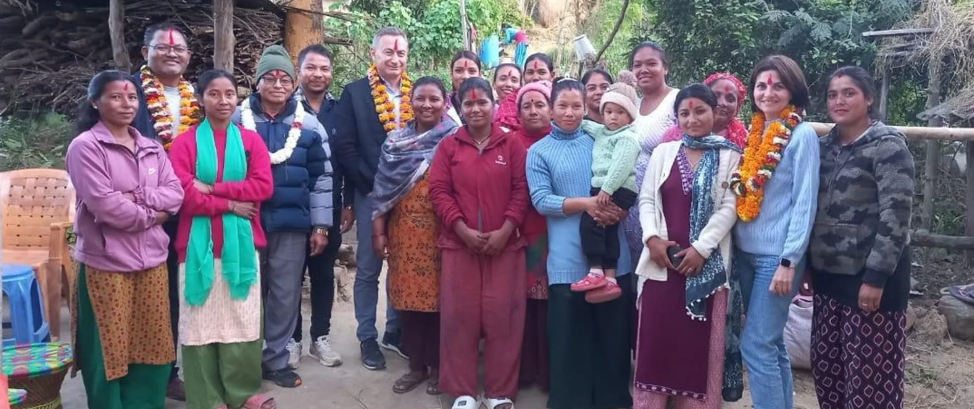 Numan Özcan, the Country Director for the International Labour Organization (ILO) in Nepal interacting with freed Haliyas (former bonded labourers).