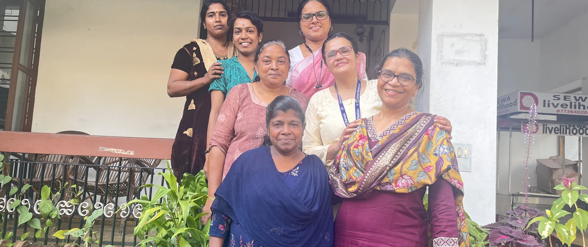 A group of women standing together