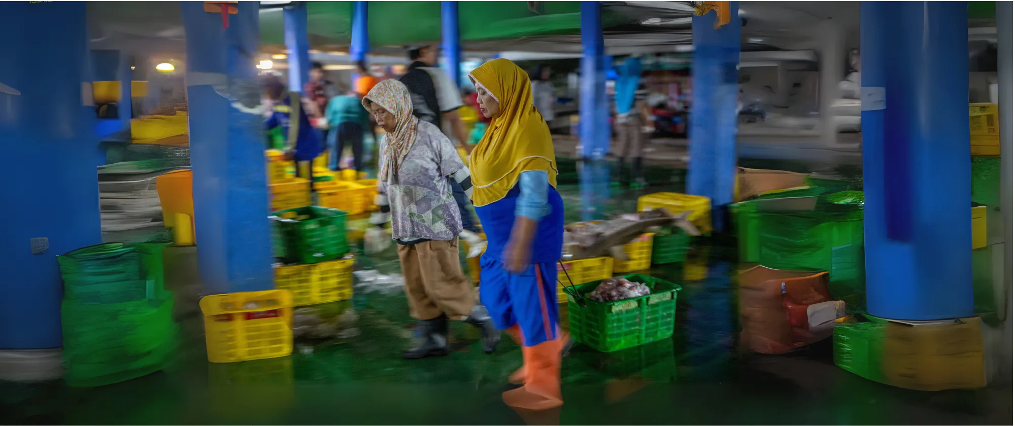 Batang fishing port in Central Java, Indonesia, 2024