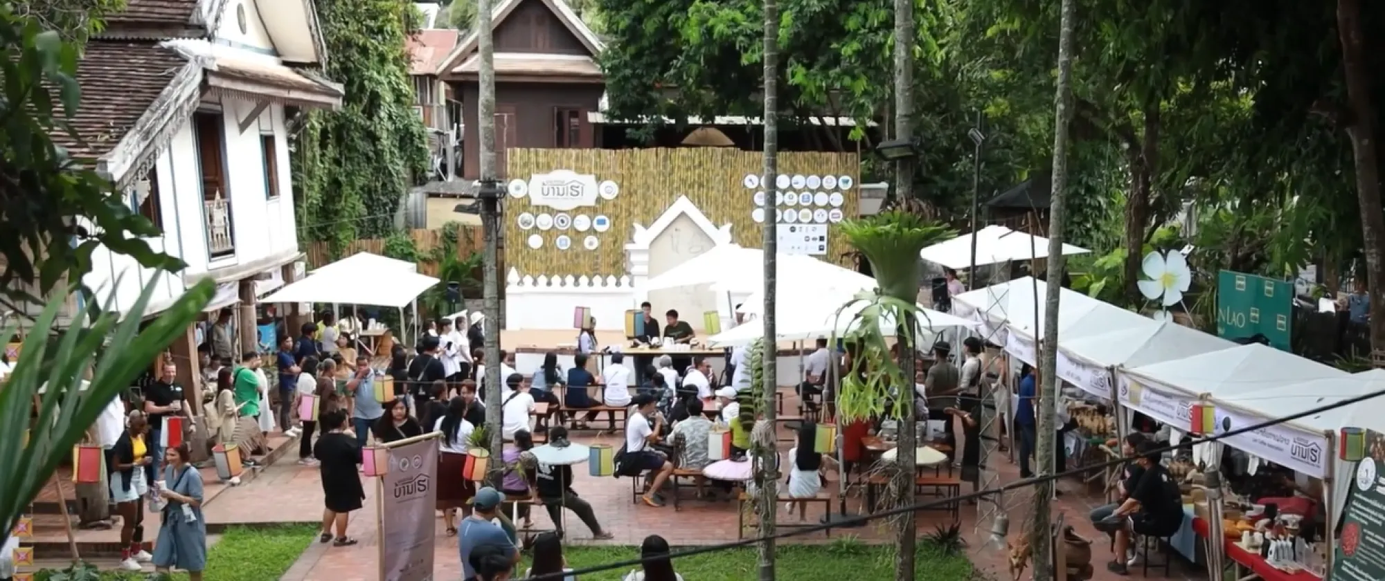 People participate in the International Coffee Day festival. 