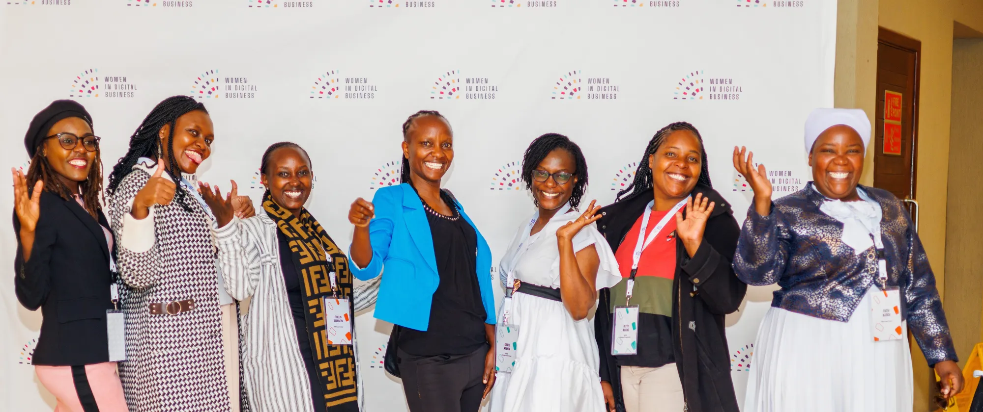 A group of women entrepreneurs smiling