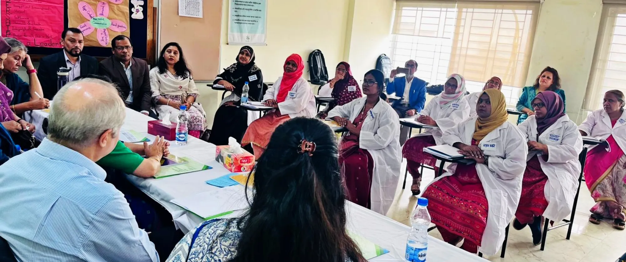 ILO Country Director visiting a childcare training institute 