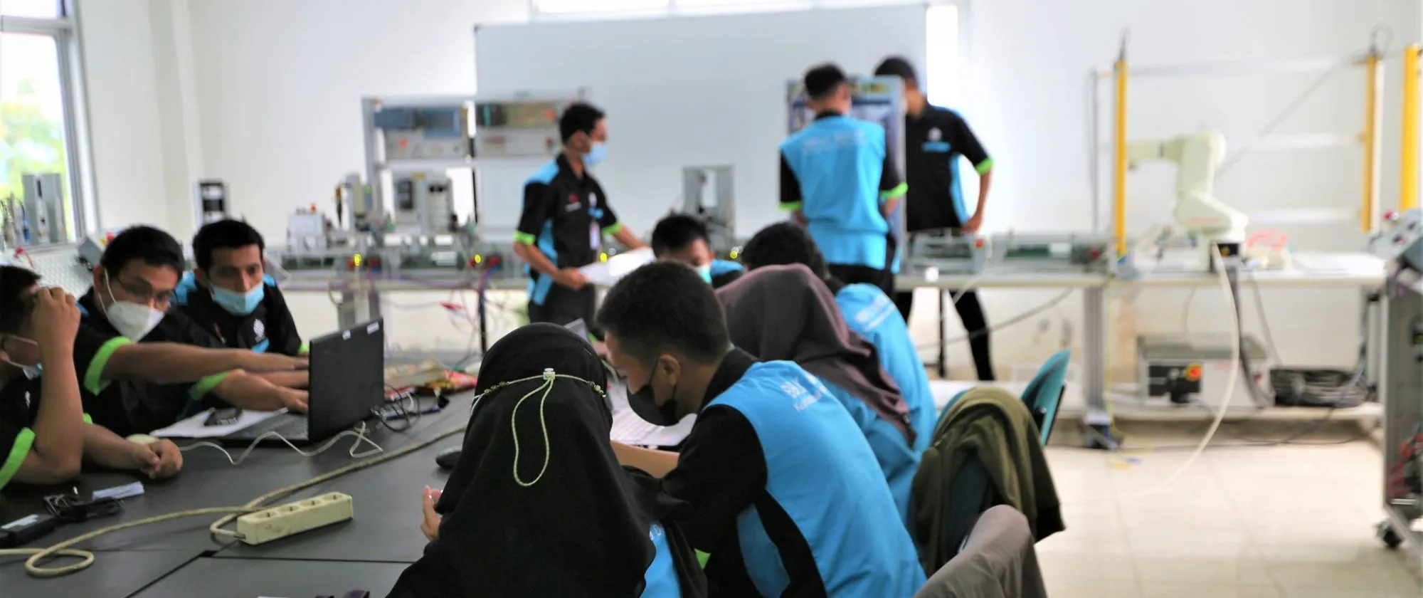 Students at Job Training Center in a classroom.