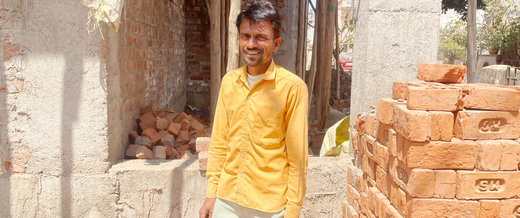 A man in rural India