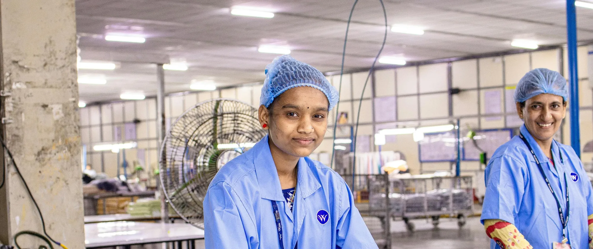 Indian Textile Workers in Factory Setting