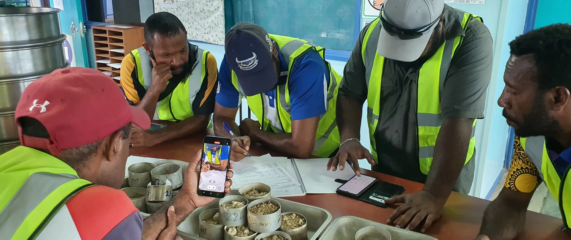 Laboratory practice session during the ILO / PNGUoT training courses