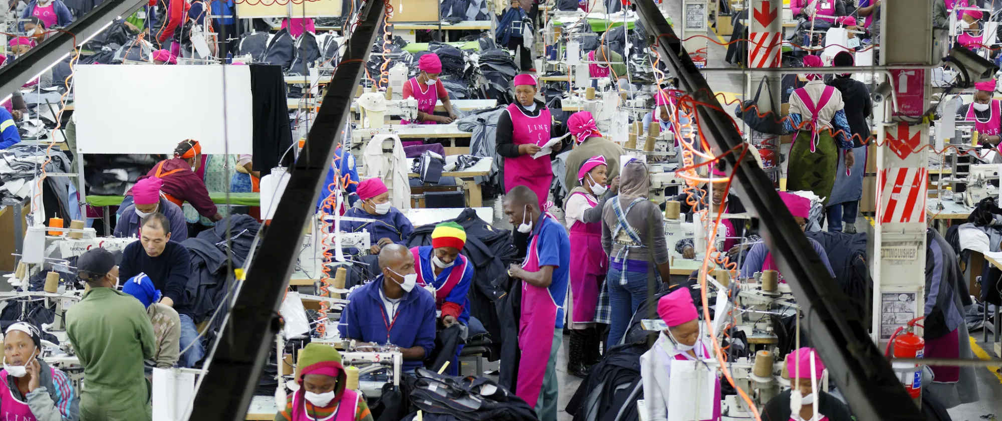 Workers in a factory in Lesotho